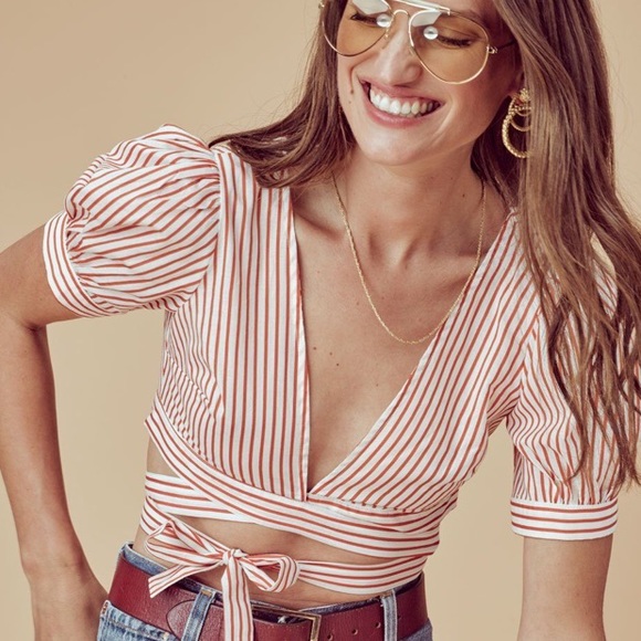 For Love And Lemons Tops - For Love And Lemons Selma Wrap Top